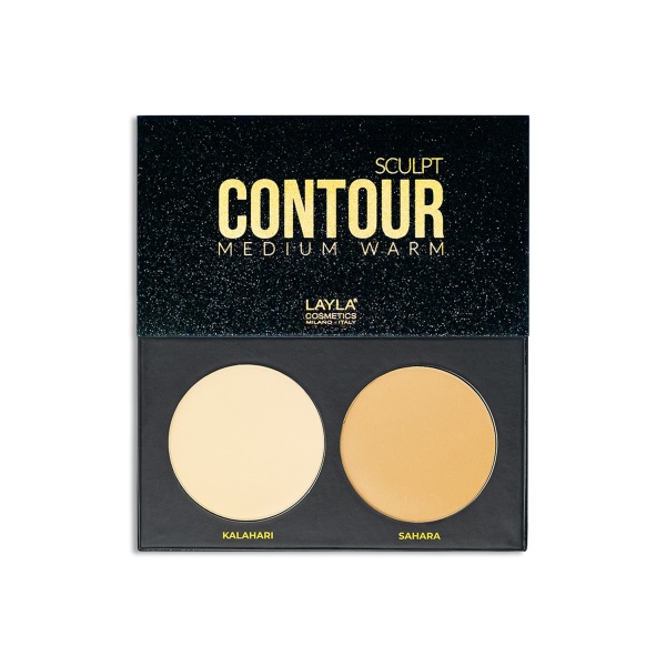 Layla Палитра для контуринга лица Contour, теплый тон купить