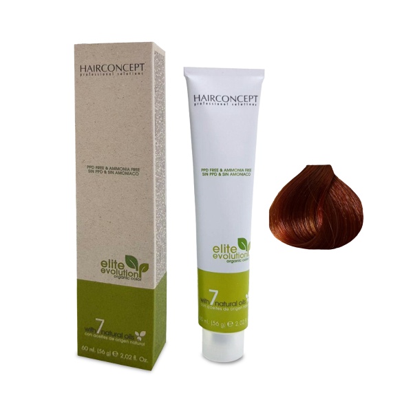 Hair Concept Крем-трансформатор цвета Elite Evolution Organic Color, 7.44 Rubio Cobre Intenso, 60 мл купить