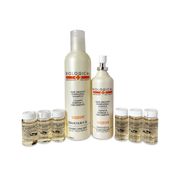Hair Concept Набор для роста волос со стволовыми клетками Стремительный рост Biological Growing: шампунь + лосьон + эссенция, курс на 3 месяца купить