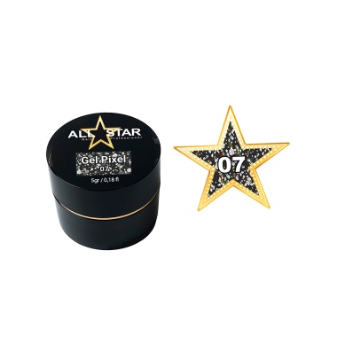All Star Глиттер-гель Gel Pixel, №07 серебро, 5 гр купить