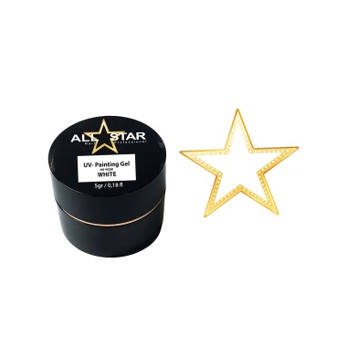 All Star Гель-краска UV-Painting Gel, белая, 5 гр купить