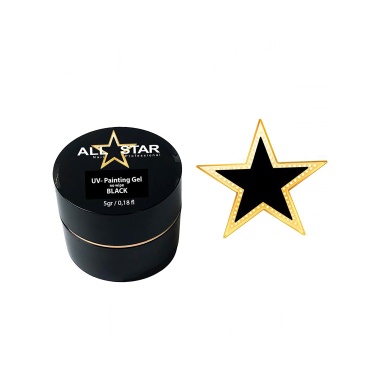 All Star Гель-краска UV-Painting Gel, черная, 5 гр купить