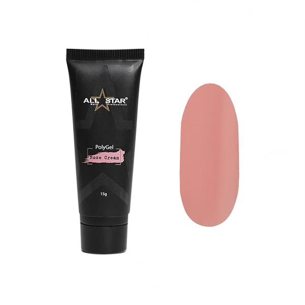 All Star Полигель Polygel, розовый теплый Rose Сream, 15 гр купить