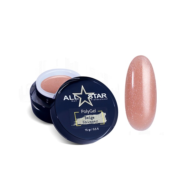 All Star Полигель Polygel, бежевый с шиммером Beige Shimmer, 15 гр купить