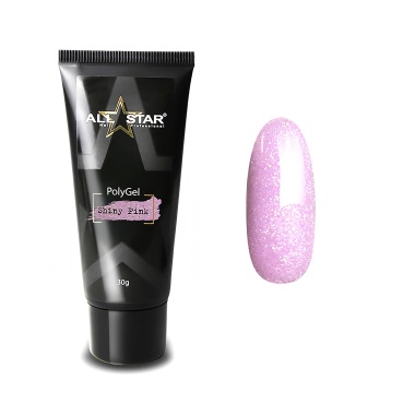 All Star Полигель Polygel, розовый с шиммером Shiny Pink, 30 гр купить