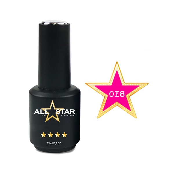All Star Гель-лак, №018 Boise ультра-яркий розовый, 10 мл купить