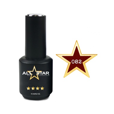 All Star Гель-лак, №082 Denver бордовый с блёстками, 10 мл купить