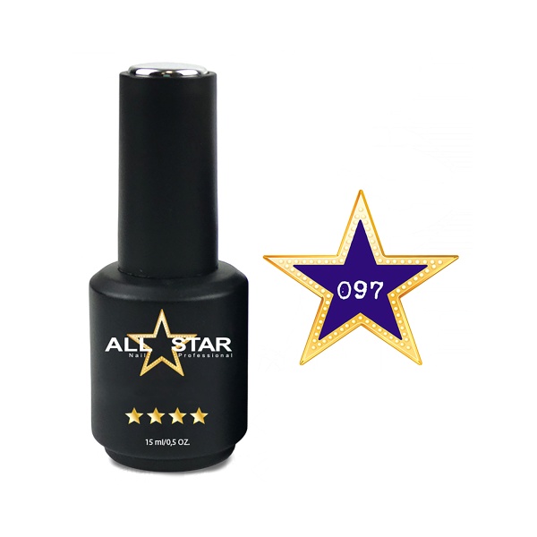 All Star Гель-лак, №097 Round Rock насыщенный фиолетов., 10 мл купить