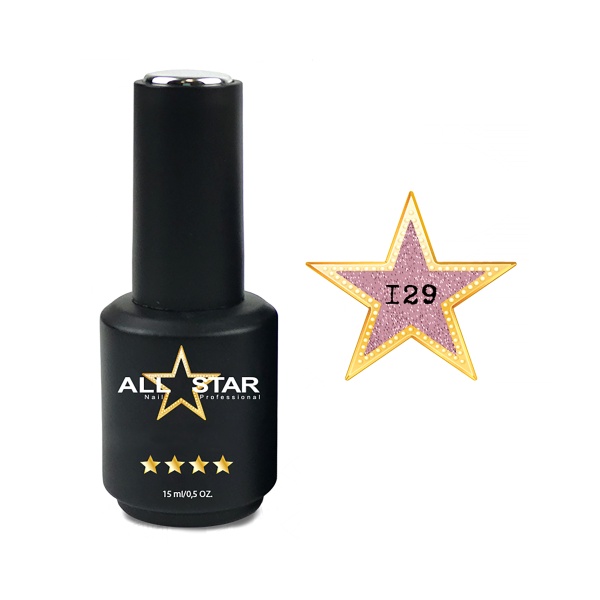 All Star Гель-лак, №129 Aurora розово-сиреневый с шиммер., 10 мл купить