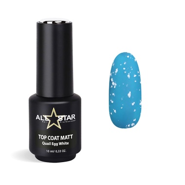 All Star Матовый топ для гель-лака Top Coat Matt Quail Egg, White, 10 мл купить