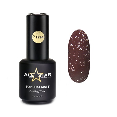 All Star Матовый топ для гель-лака Top Coat Matt Quail Egg, White, 15 мл купить