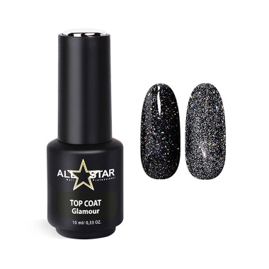 All Star Топ без липкого слоя с шиммером Top Coat Glamour, 10 мл купить