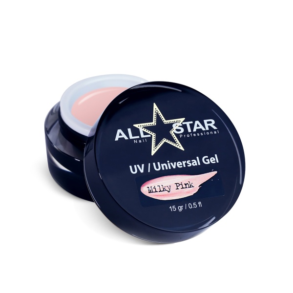 All Star Гель скульптурный UV-Universal Gel, молочно-розовый Milky Pink, 15 гр купить