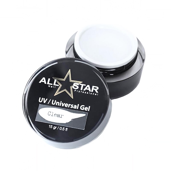 All Star Гель скульптурный UV-Universal Gel, прозрачный Clear, 15 гр купить