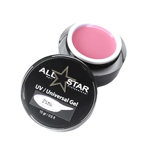 All Star Гель скульптурный UV-Universal Gel, розовый Pink, 15 гр купить