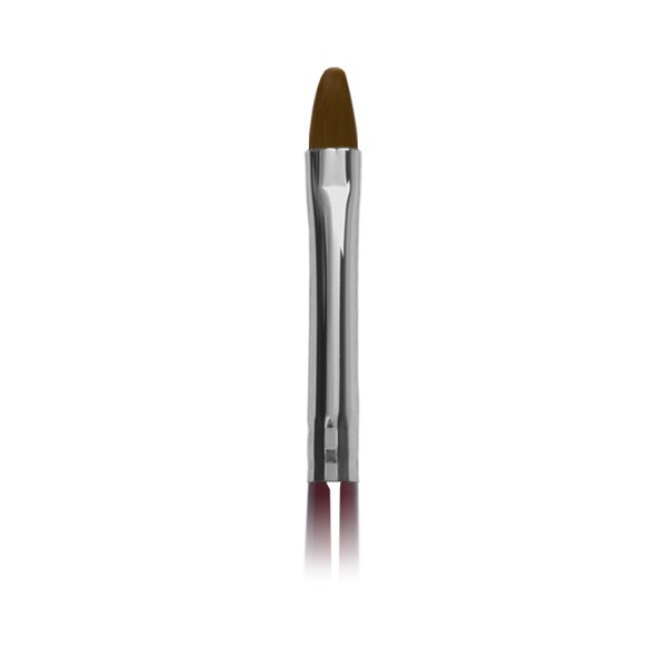 Roubloff Кисть коричневая синтетика Beauty, овальная №7, ручка бордовая купить