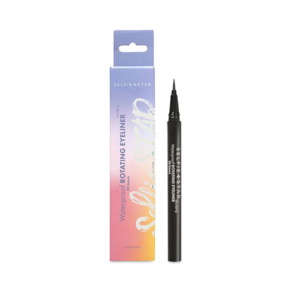 Selfie Star Водостойкая подводка-фломастер для глаз Waterproof Rotating Eyeliner, Коричневая, 0.6 гр купить