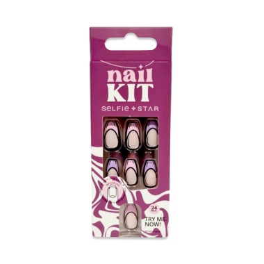 Selfie Star Набор накладных ногтей без клея Nails Kit without Glue, Комикс дизайн, 24 шт купить