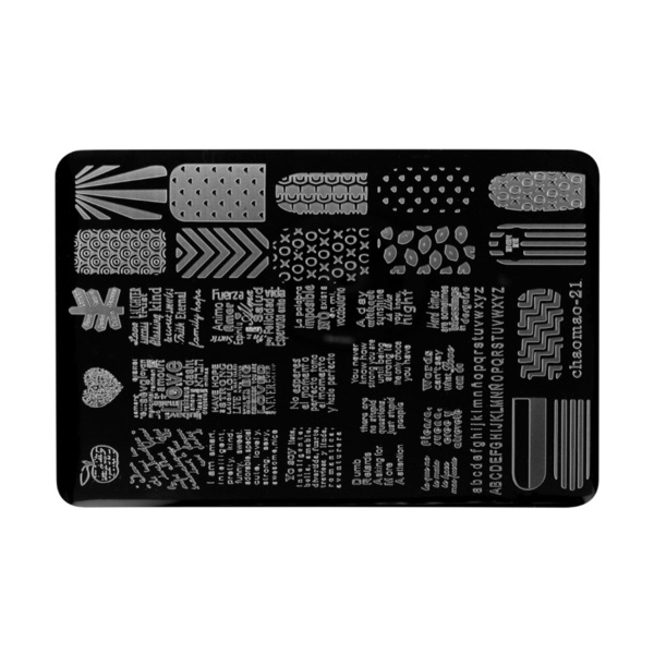 Irisk Professional Трафарет для стемпинга металлический Chaomao, 9.5 x 14.5 см, №035 21 купить