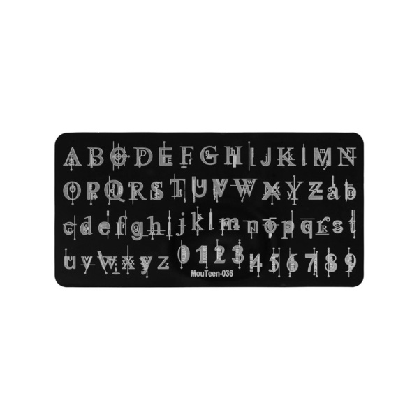 Irisk Professional Трафарет для стемпинга металлический MouTeen, 6 x 12 см, №171 036 купить