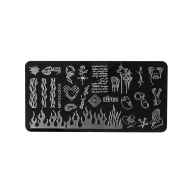 Irisk Professional Трафарет для стемпинга металлический Mrfox, 6 x 12 см, №198 LK004 купить