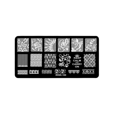 Irisk Professional Трафарет для стемпинга металлический, 6 x 12 см, №100 купить