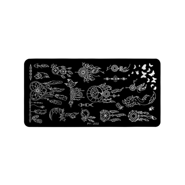 Irisk Professional Трафарет для стемпинга металлический, 6 x 12 см, №133 PY-J032 купить