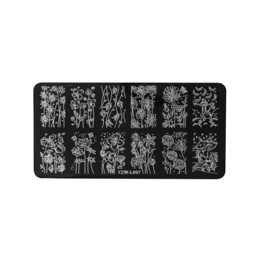 Irisk Professional Трафарет для стемпинга металлический, 6 x 12 см, №196 YZW L007 купить