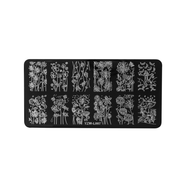 Irisk Professional Трафарет для стемпинга металлический, 6 x 12 см, №196 YZW L007 купить