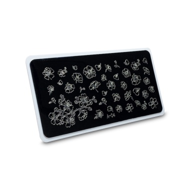 Aeropuffing Пластина для стемпинга Stamping Plate, A-04 цветочки купить