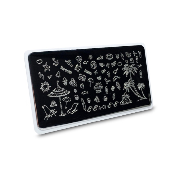 Aeropuffing Пластина для стемпинга Stamping Plate, A-07 пляж купить