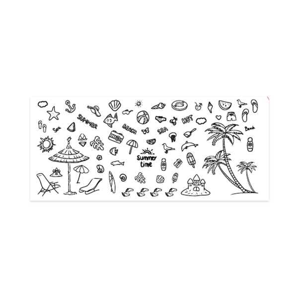 Aeropuffing Пластина для стемпинга Stamping Plate, A-07 пляж купить