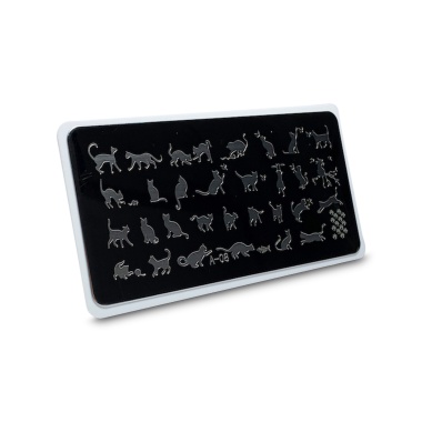 Aeropuffing Пластина для стемпинга Stamping Plate, A-08 кошки купить