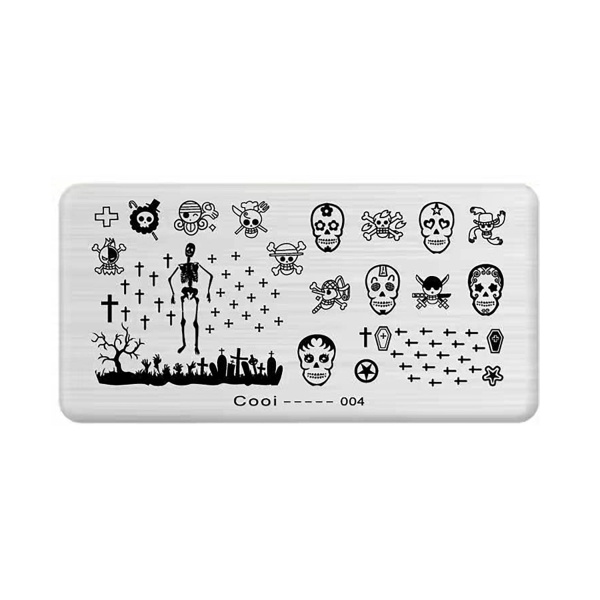 Aeropuffing Пластина для стемпинга Stamping Plate, С1-4 черепа купить