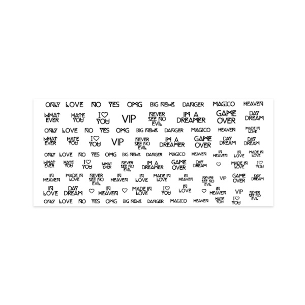 Aeropuffing Пластина для стемпинга Stamping Plate, M1-46 надписи 2 купить