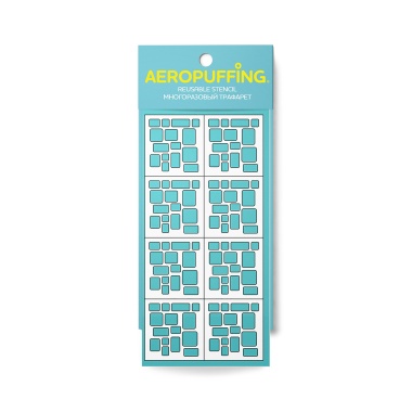 Aeropuffing Многоразовый трафарет, №13 суперэллипсы купить