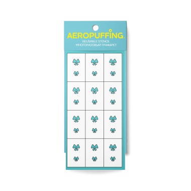 Aeropuffing Многоразовый трафарет, №37 бантики купить