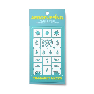 Aeropuffing Многоразовый трафарет, №C25 природа 2 купить