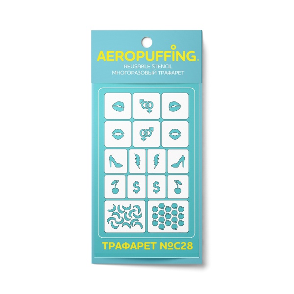 Aeropuffing Многоразовый трафарет, №С28 мода купить