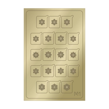 Aeropuffing Металлизированные наклейки Metallic Stickers, №M01 Gold купить