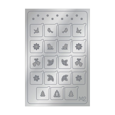 Aeropuffing Металлизированные наклейки Metallic Stickers, №M02 Silver купить
