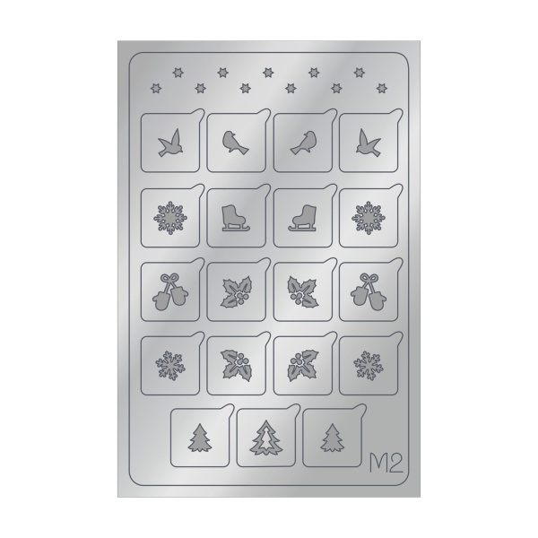 Aeropuffing Металлизированные наклейки Metallic Stickers, №M02 Silver купить