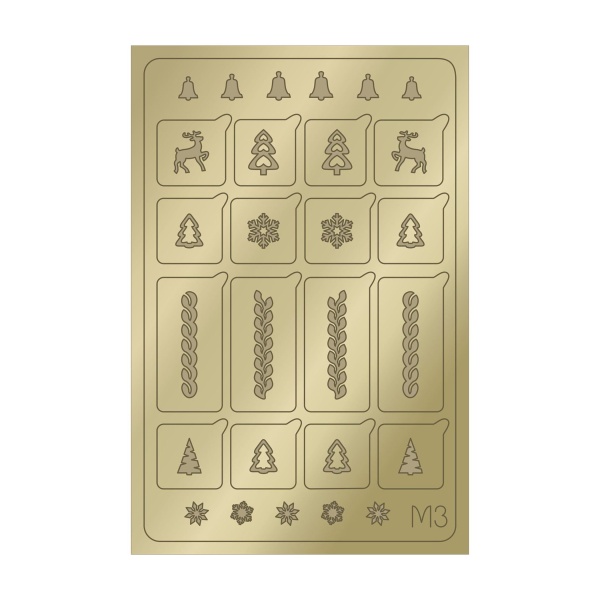 Aeropuffing Металлизированные наклейки Metallic Stickers, №M03 Gold купить