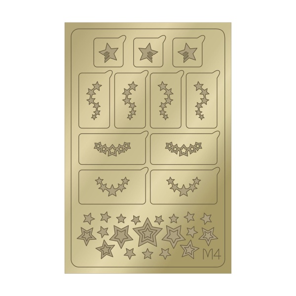 Aeropuffing Металлизированные наклейки Metallic Stickers, №M04 Gold купить