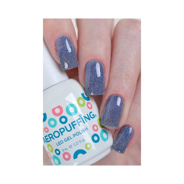 Aeropuffing Гель-лак светоотражающий Led Gel Polish, №058 серо-синий, 8 мл купить