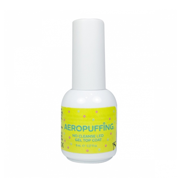 Aeropuffing Верхнее покрытие без липкого слоя No Cleanse LED Gel Top Coat, 8 мл купить