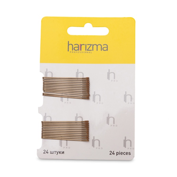Harizma Невидимки прямые, 40 мм, коричневые, 24 шт купить