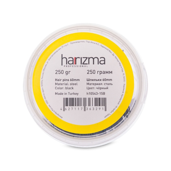 Harizma Шпильки волна, 60 мм, черные, 250 гр купить