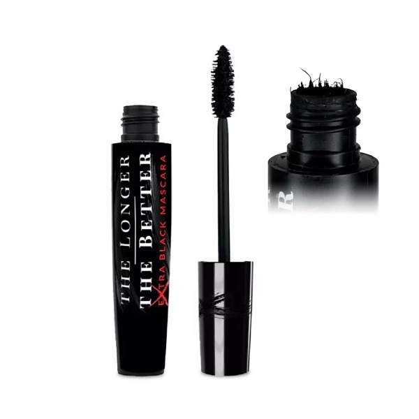 Layla Cosmetics Тушь для ресниц удлиняющая экстра The Longer The Better, черная Extra Black Mascara купить