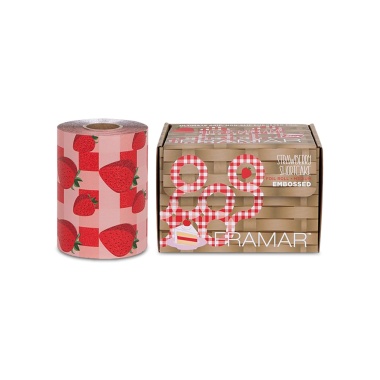 Framar Фольга в рулоне с тиснением «Клубничный Пирог» Embossed Roll Medium Strawberry Shortcake 320 Ft., 98 м купить